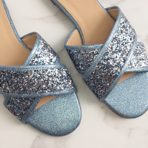 J. Crew Cora glitter sandals in ocean blue - Picture 2 of 5